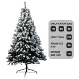 Christabelle Snow-Tipped Snowflocked Artificial Christmas Tree 2.1m 1200 Tips CMT-BXS-212-SN