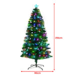 Christabelle 2.1m Enchanted Pre Lit Fibre Optic Christmas Tree CMT-JFA-210-OPF