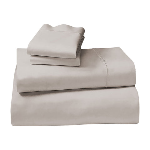 4pc 1000 Thread Count Cotton Rich King Bed Sheet Set CVC Microfibre Blend Silver CVC-10KS-SL