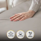 4pc 1000 Thread Count Cotton Rich King Bed Sheet Set CVC Microfibre Blend Silver CVC-10KS-SL