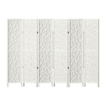 Artiss 6 Panel Room Divider Screen 244x170cm Clover White RD-4016-6P-WH