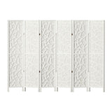 Artiss 6 Panel Room Divider Screen 244x170cm Clover White RD-4016-6P-WH