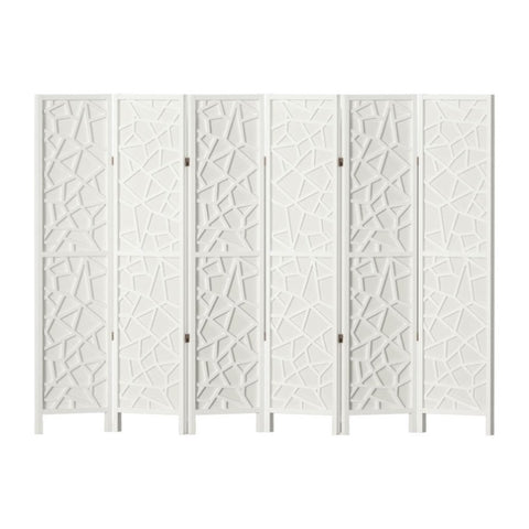 Artiss 6 Panel Room Divider Screen 244x170cm Clover White RD-4016-6P-WH