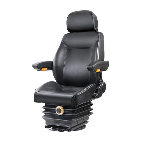 Giantz Tractor Seat Forklift Excavator Truck Universal Backrest Chair PU Leather TS-ADJUST12-BK-AB