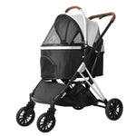 PaWz 4 Wheels Pet Stroller Dog Cat Pram ST1009-GY