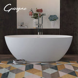 Medium Size Oval Shaped Cast stone - Solid Surface Bath 1600mm Length V567-PS-8801-1600
