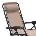 Zero Gravity Reclining Deck Camping Chair - Beige CHR-ZGR-BGE