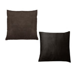 Pair of Calico Cordury Cushions Chocolate V442-ABR-CUSHION-PAIRCALICO-CHOCOLATE-SQ