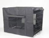 YES4PETS 24' Portable Foldable Dog Cat Rabbit Collapsible Crate Pet Cage with Cover Mat V278-CR24-W-COVER-BK-MAT