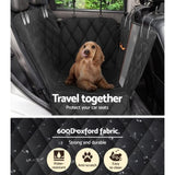 i.Pet Pet Car Seat Cover Dog Hammock Protector Back Waterproof Belt Non Slip Mat PET-COVER-137X147-BK