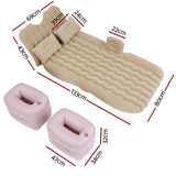 Weisshorn Car Mattress 176x80 Inflatable SUV Back Seat Camping Bed Beige CB-MT-135X80X50-BG