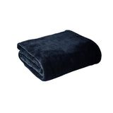 Hotel Living Super Soft Coral Fleece Blanket Single Navy V442-ATX-BLANKET-SOFTCORAL-NAVY-SB