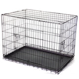 YES4PETS 36' Collapsible Metal Dog Cat Crate Cage Cat Carrier With Divider V278-CR36WDIVIDER