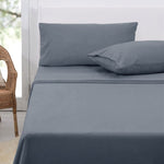 Polar Fleece Sheet Set King 36cm Wall with King Pillowcases Slate V442-ATX-SHEETS-POLARFLEECE-SLATE-KI