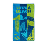 Rans Premium Cotton Jacquard Beach Towel Life's a Beach V442-RAN-TOWEL-JACQUARDLIFEBEACH-MULTI-RE