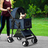 PaWz Large Pet Stroller Dog Cat Carrier Blue ST1004-BL