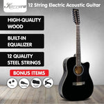 Karrera 12-String Acoustic Guitar with EQ - Black 12S-EQ-BK