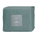 Ardor Hana Stormy Sea Embossed Velvet Quilt Cover Set Queen V442-INT-QUILTCS-HANA-STORMYSEA-QS