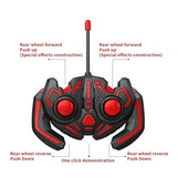 Green 360 Rotating Crazy Jumping Car with Light Music Remote Control RC Stunt Car AU V201-W12829008