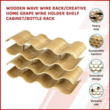 Wooden Wave Wine Rack/Creative Home Grape Wine Holder Shelf Cabinet/Bottle Rack 835691