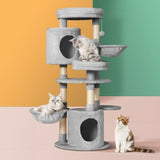 i.Pet Cat Tree 123cm Tower Scratching Post Scratcher Wood Condo House Bed Toys PET-CAT-APS020-GR