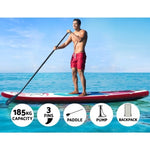 Weisshorn Stand Up Paddle Board 11ft Inflatable SUP Surfboard Paddleboard Kayak Surf Pink SUP-D-11FT-81-15-PK