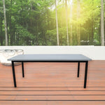 Lara 180cm 6 Seater Outdoor Dining Table Glass Concrete Top V315-VDMO-PORT-07