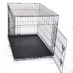 YES4PETS 48' Portable Foldable Dog Cat Rabbit Collapsible Crate Pet Cage with Cover Mat Blue V278-CR48WCOVER-BLUE-MAT