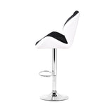 Artiss 2x Bar Stools Gas Lift Padded Leather Black & White BA-K-717A-BK-WHX2