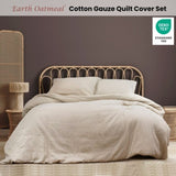 Ardor Earth Oatmeal Cotton Gauze Quilt Cover Set King V442-INT-QUILTCS-EARTH-OATMEAL-KI