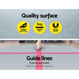 Everfit 3m x 1m Air Track Mat Gymnastic Tumbling Pink and Grey ATM-3-1-01M-PK