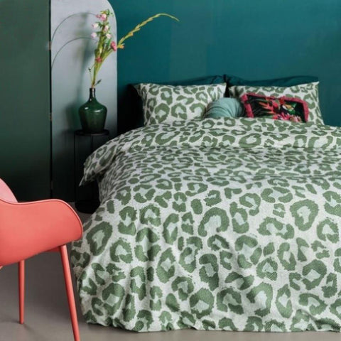 Bedding House Fabrice Green Cotton Quilt Cover Set King V442-HIN-QUILTCS-FABRICE-GREEN-KI