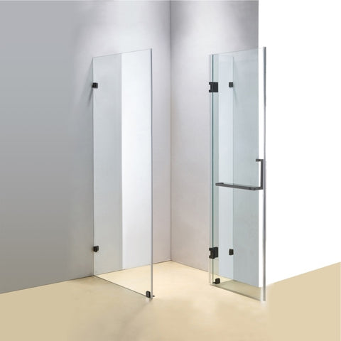 1200 x 700mm Frameless 10mm Glass Shower Screen By Della Francesca 831051