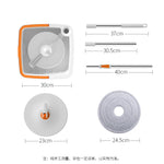 Cleanix Clean Sewage Separation Mop Rotary Hand-Wash-Free Flat Suction Orange white V360-ZC-CLSM0000-OW