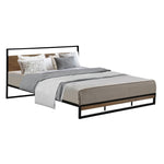 Artiss Bed Frame King Size Metal Frame DANE MBED-C-DANE-K-BK-AB