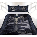 Lisa Parker Collection Warrior Of Winter Wolves Quilt Cover Set King V442-LDE-QUILTCS-WARRIOROFWINTER-BLACK-KI