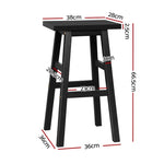 Artiss Bar Stools Kitchen Counter Stools Wooden Chairs Black x4 BA-G-7031-BKX4