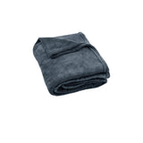 Light Weight Coral Fleece Throw Rug 150x200 cm Charcoal V442-ABR-THROW-CORALFLEECE200CM-CHARCOAL-RE