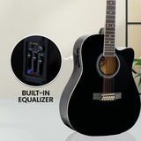 Karrera 12-String Acoustic Guitar with EQ - Black 12S-EQ-BK