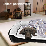 Vaka Navy Dog Bed Pet Cat Calming Floor Mat Sleeping Cave Washable Extra Large 29705 V465-29705