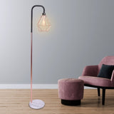 Sarantino Rose Gold Floor Lamp with Geometric Shade LMP-MLM-463-02