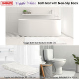Toggle Microfiber Bath Mat Large White V442-INT-BATHM-TOGGLELARGE-WHITE-RE