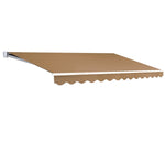 Instahut Retractable Folding Arm Awning Manual Sunshade 4Mx2.5M Beige AWN-B-ARM-40X25-BEIGE