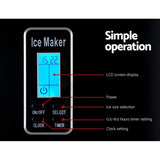 DEVANTI 3.2L Portable Ice Cube Maker Machine Benchtop Counter Black IM-ZB12S-BK