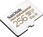 Sandisk Max Endurance Microsdxc Card SQQVR 256G UHS-I C10 U3 V30 100MB/S R 40MB/S W SD V28-FFCSAN256GQQVR