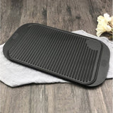 SOGA 47cm Cast Iron Ridged Griddle Hot Plate Grill Pan BBQ Stovetop ZPAIA7