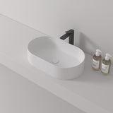 Thin edge oval Basin Cast stone - Solid Surface Basin 600mm V567-PS-2259