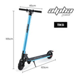 ALPHA Peak Electric Scooter 300W Power Up to 25km/h Adult Teens E-Scooter Easy Fold, Blue V219-TRNESCALA3BA