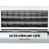 DEVANTi 3.2L Portable Ice Cube Maker Cold Commercial Machine Stainless Steel IM-ZB-18F-SS