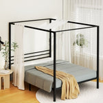 Artiss Bed Frame Double Size Metal Frame POCHY MBED-C-POCHY-D-BK-AB